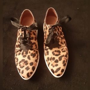 Johnston & Murphy Leopard Print Sneakers with Black Accents